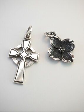 James Avery Celtic Cross & Dogwood Flower